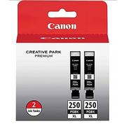 OEM Canon PGI-250XL Black Ink Cartridge 2-Pack (500 Pages)