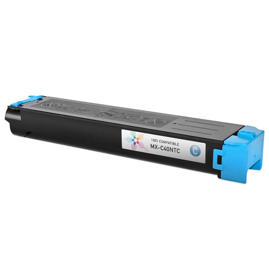 Compatible Sharp MX-C40NTC Cyan Laser Toner Cartridge (10,000 Pages)