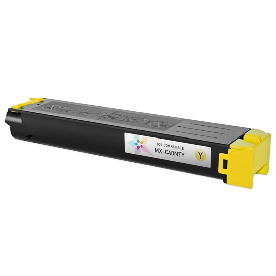 Compatible Sharp MX-C40NTY Yellow Toner Cartridge (10,000 Pages)