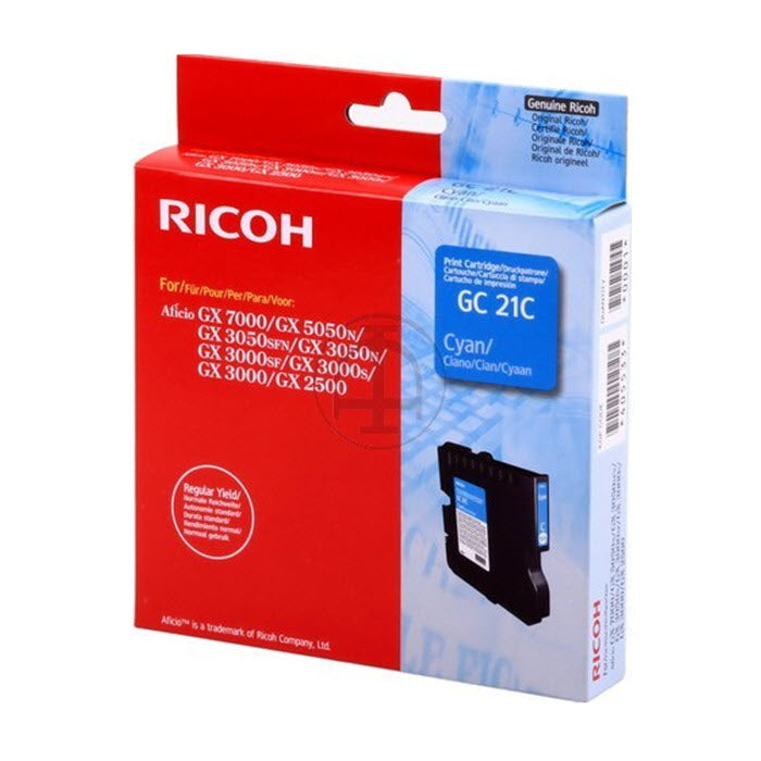 OEM Ricoh 405533 Cyan Ink Cartridge (1,000 Pages)