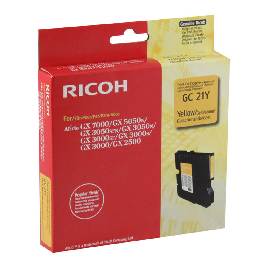 OEM Ricoh 405535 Yellow Ink Cartridge (1,000 Pages)