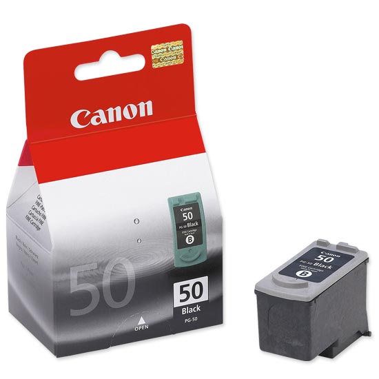 OEM Canon PG50 High Yield Black Ink Cartridge (300 Pages)