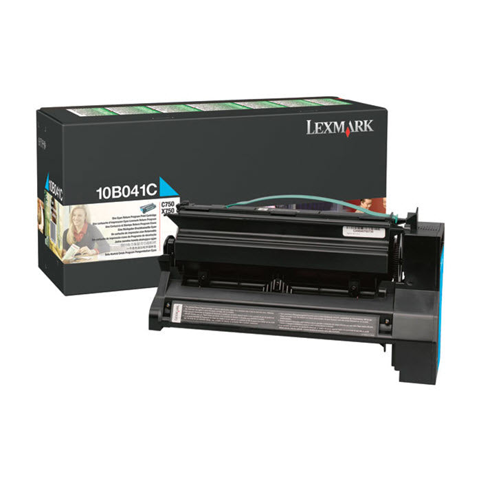 OEM Lexmark 10B041C Cyan Laser Toner Cartridge (6,000 Pages)