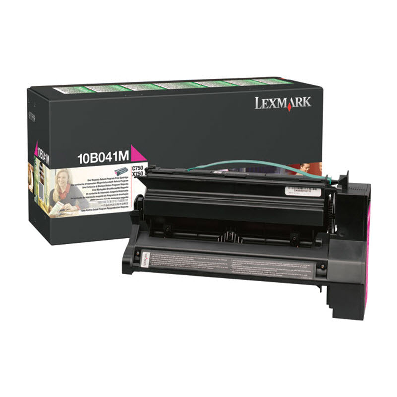 OEM Lexmark 10B041M Magenta Laser Toner Cartridge (6,000 Pages)