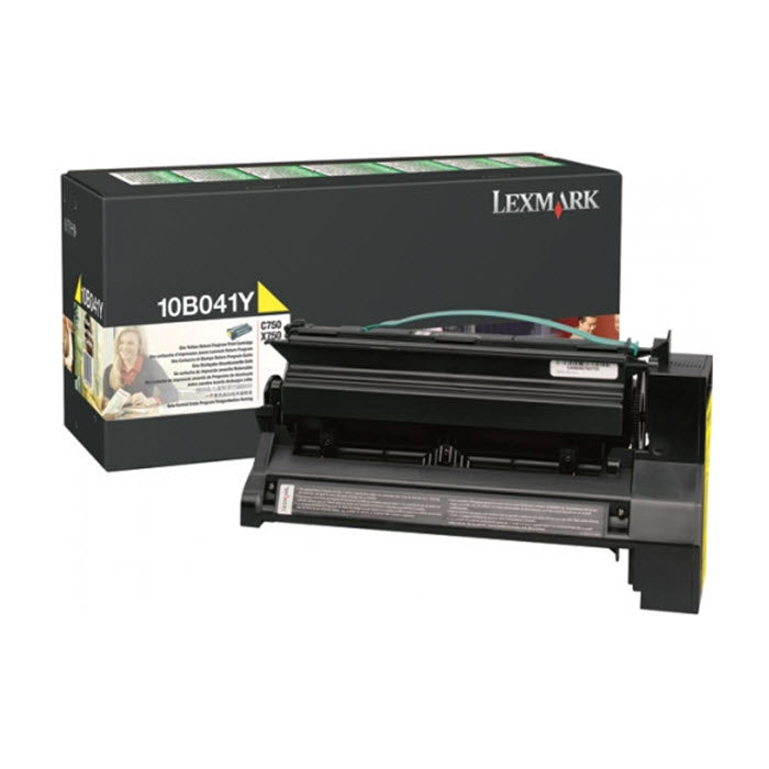OEM Lexmark 10B041Y Yellow Laser Toner Cartridge (6,000 Pages)