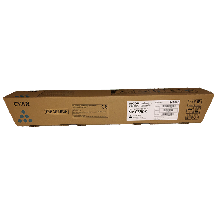 OEM Ricoh 841820 Cyan Toner Cartridge (18,000 Pages)