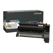 OEM Lexmark 10B042C Cyan Laser Toner Cartridge (15,000 Pages)