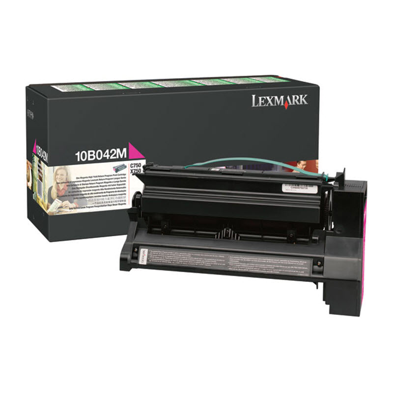 OEM Lexmark 10B042M High Yield Magenta Laser Toner Cartridge (15,000 Pages)