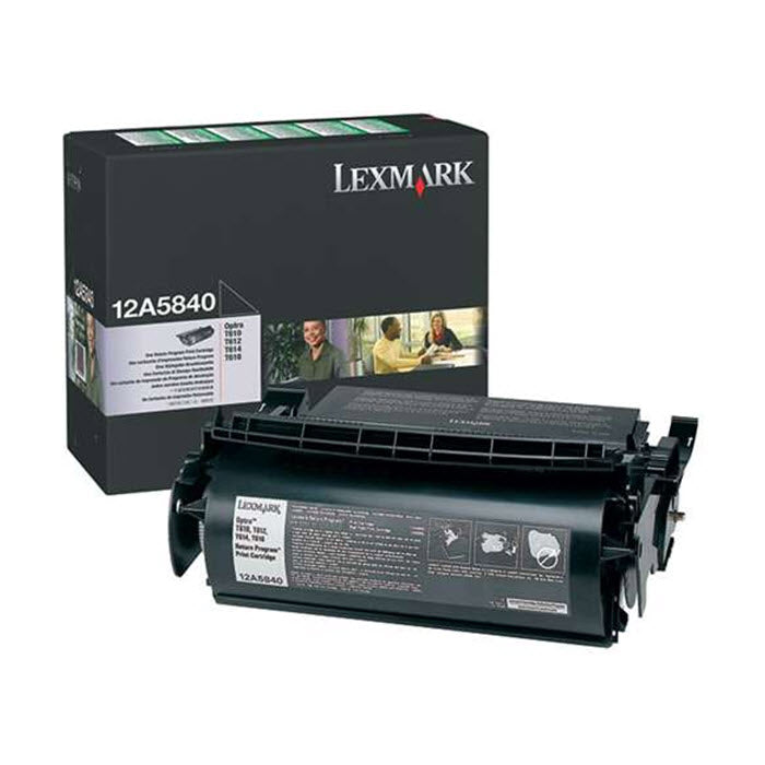 OEM Lexmark 12A5840 Black Laser Toner Cartridge (10,000 Pages)