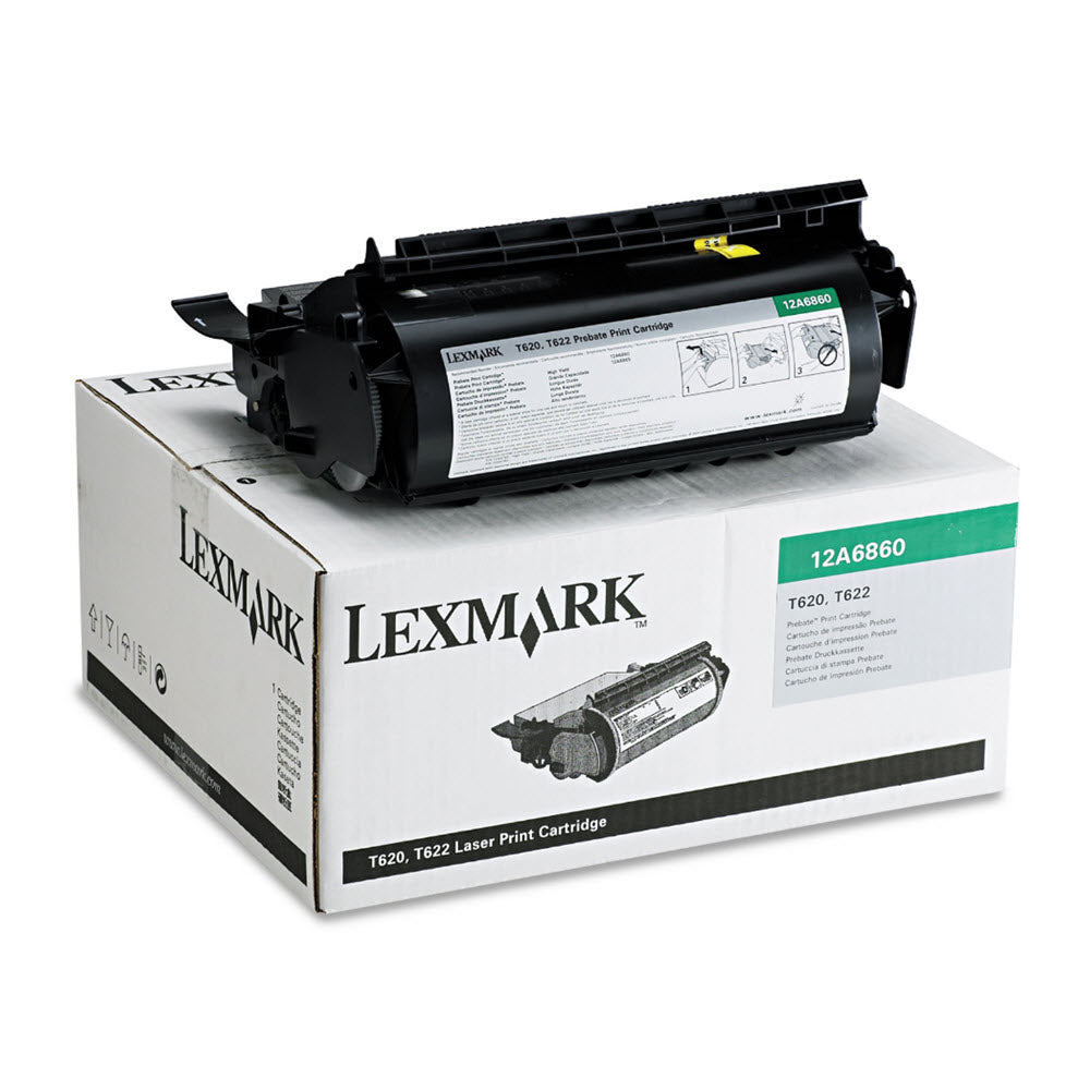 OEM Lexmark 12A6860 Black Laser Toner Cartridge (10,000 Pages)