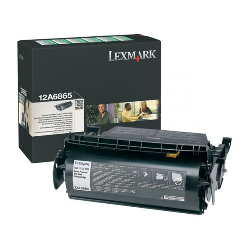 OEM Lexmark 12A6865 Black Laser Toner Cartridge (30,000 Pages)