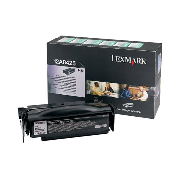 OEM Lexmark 12A8425 Black Laser Toner Cartridge (12,000 Pages)