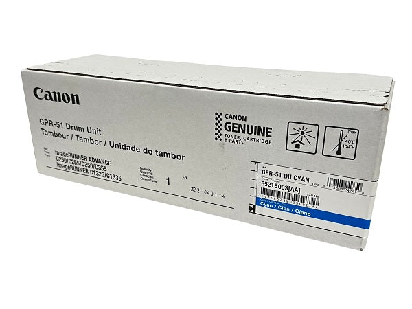 OEM Canon GPR-51 Cyan Drum Unit (31,500 Pages)