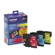 OEM Brother LC653PKS High Yield Cyan, Magenta, Yellow Ink Cartridges (750 Pages)