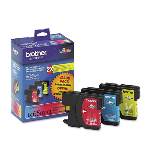 OEM Brother LC653PKS High Yield Cyan, Magenta, Yellow Ink Cartridges (750 Pages)