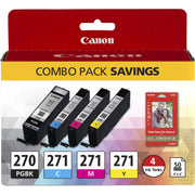 OEM Canon 0373C005 (PGI-270 / CLI-271) 4-Color Multipack Ink Cartridge (645 Pages)