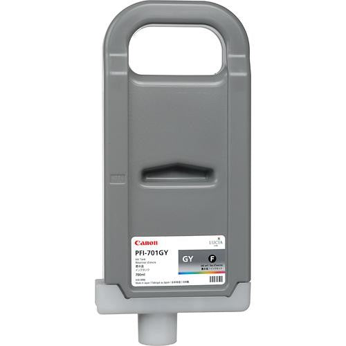 OEM Canon 0909B001AA (PFI-701G) High-Yield Gray Ink Cartridge