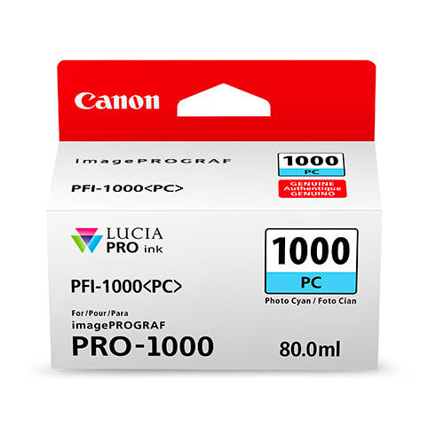 OEM Canon PFI-1000 Photo Cyan Ink Cartridge
