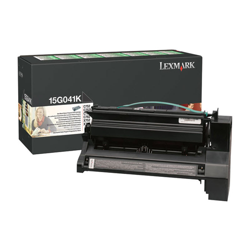 OEM Lexmark 15G041K Black Laser Toner Cartridge (6,000 Pages)