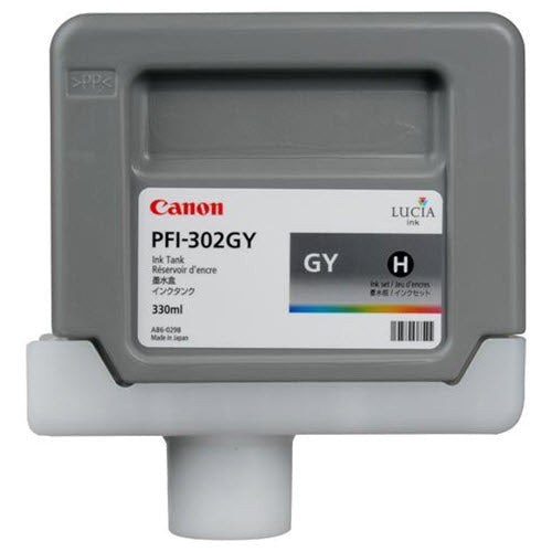 OEM Canon PFI-302GY Gray Ink Cartridge