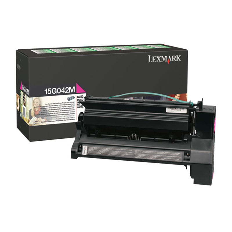 OEM Lexmark 15G042M Magenta Laser Toner Cartridge (15,000 Pages)