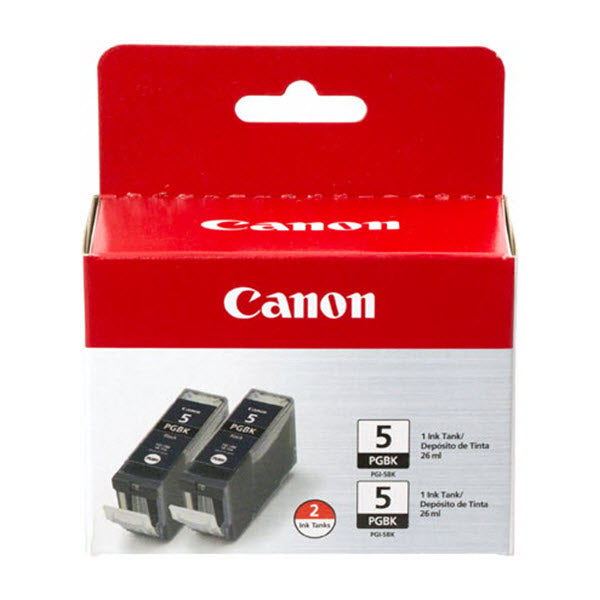 OEM Canon PGI-5BK Black Ink Cartridges Twin Pack