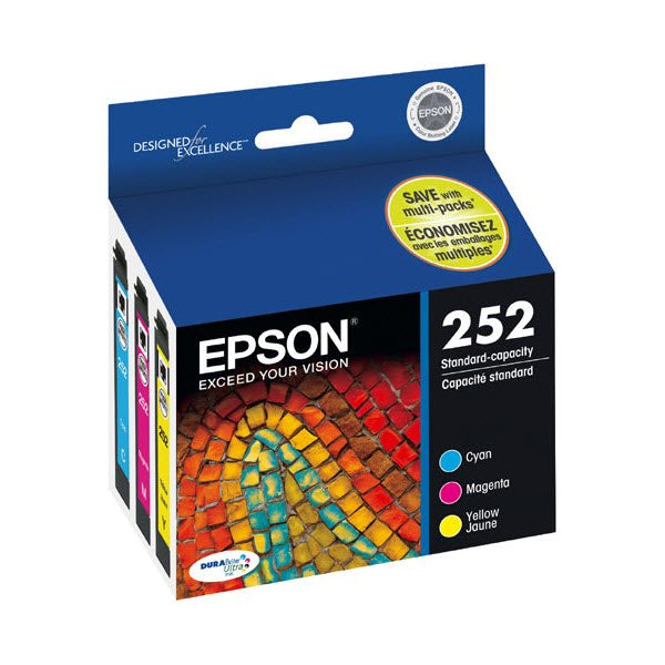 OEM Epson T252520 Set of 3 Cyan, Magenta, Yellow Ink Cartridges (800 Pages)
