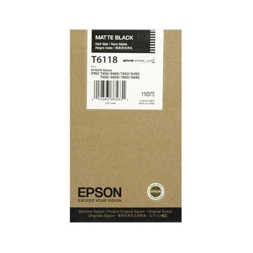 OEM Epson T611800 Matte Black Ink Cartridge