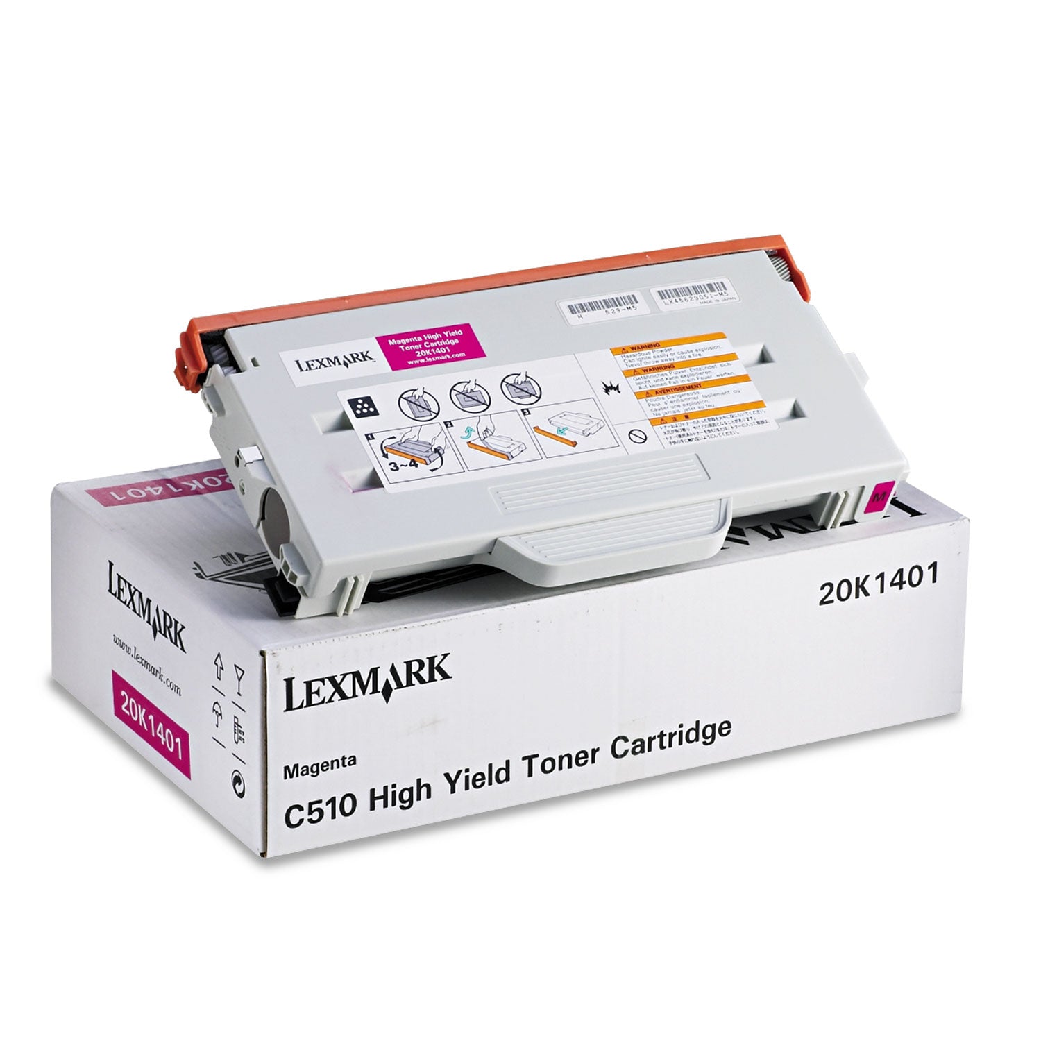 OEM Lexmark 20K1401 Magenta Laser Toner Cartridge (6,600 Pages)