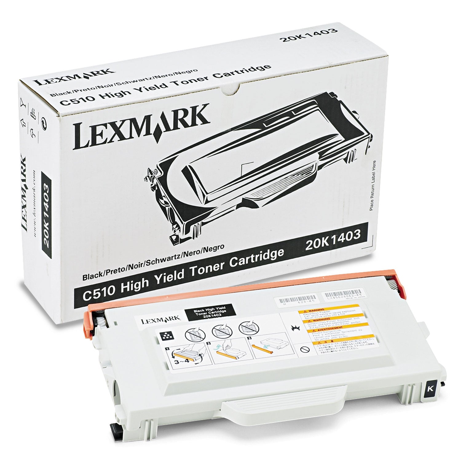 OEM Lexmark 20K1403 Black High Yield Laser Toner Cartridge (10,000 Pages)