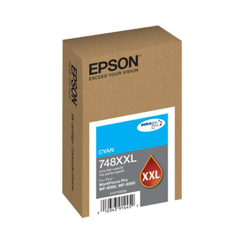 OEM Epson T748XXL220 Extra High Yield Cyan Ink Cartridge (7,000 Pages)