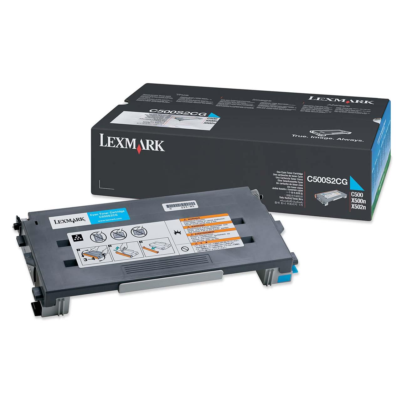 OEM Lexmark C500S2CG Cyan Toner Cartridge (1,500 Pages)