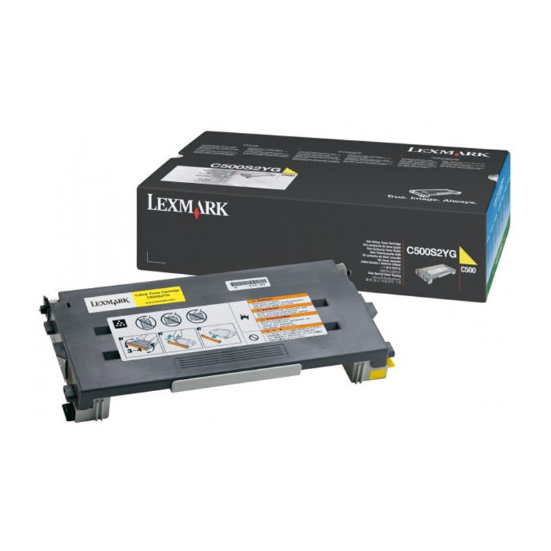 OEM Lexmark C500S2YG Yellow Laser Toner Cartridge (1,500 Pages)