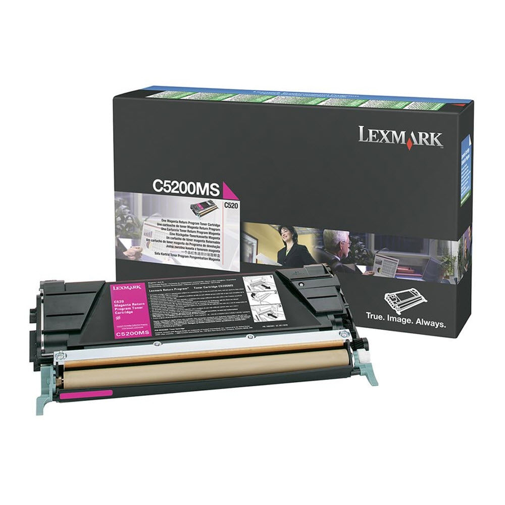 OEM Lexmark C5200MS Magenta Laser Toner Cartridge (1,500 Pages)