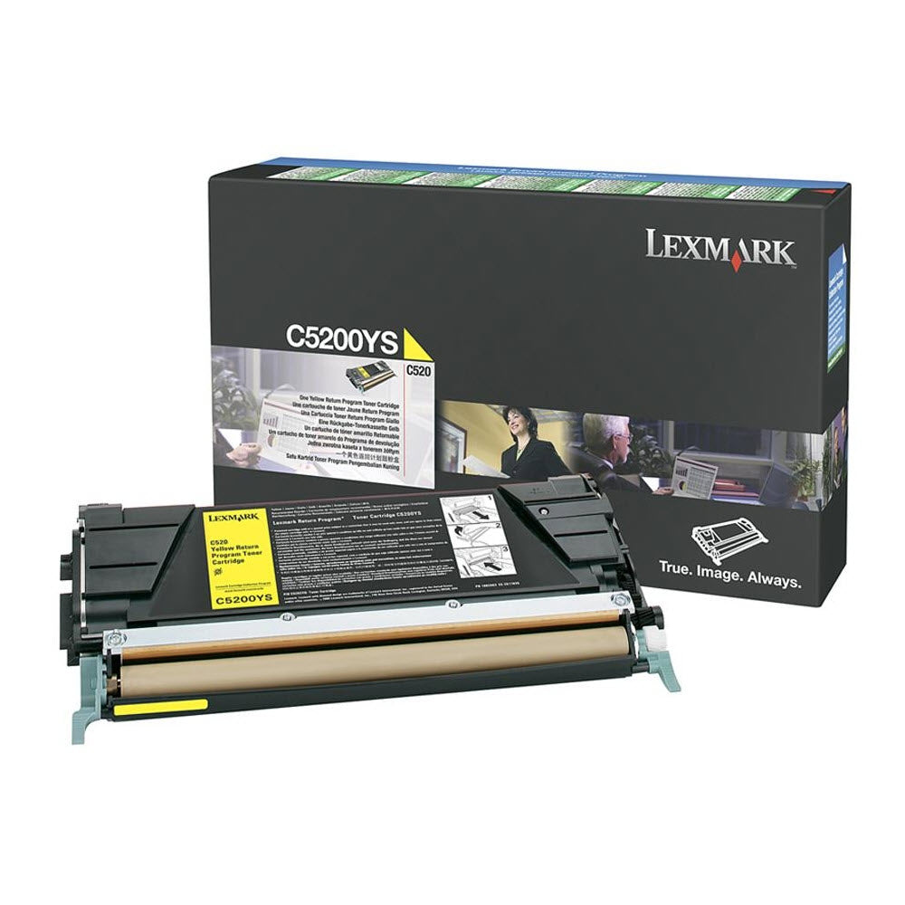 OEM Lexmark C5200YS Yellow Laser Toner Cartridge (1,500 Pages)