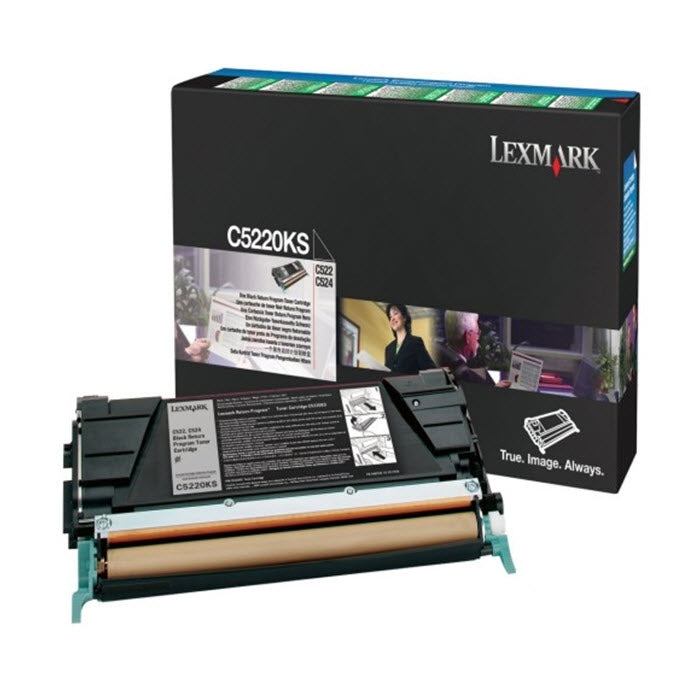 OEM Lexmark C5220KS Black Laser Toner Cartridge (4,000 Pages)