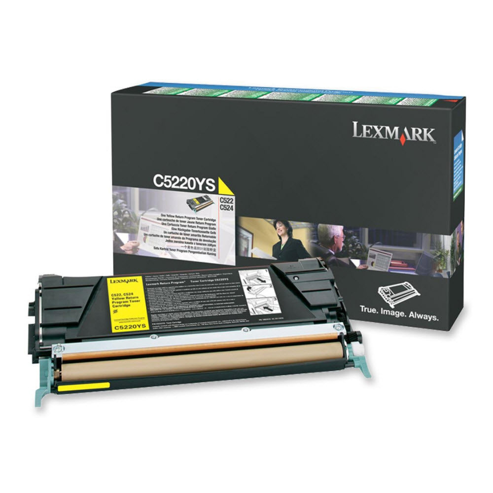 OEM Lexmark C5220YS Yellow Laser Toner Cartridge (3,000 Pages)