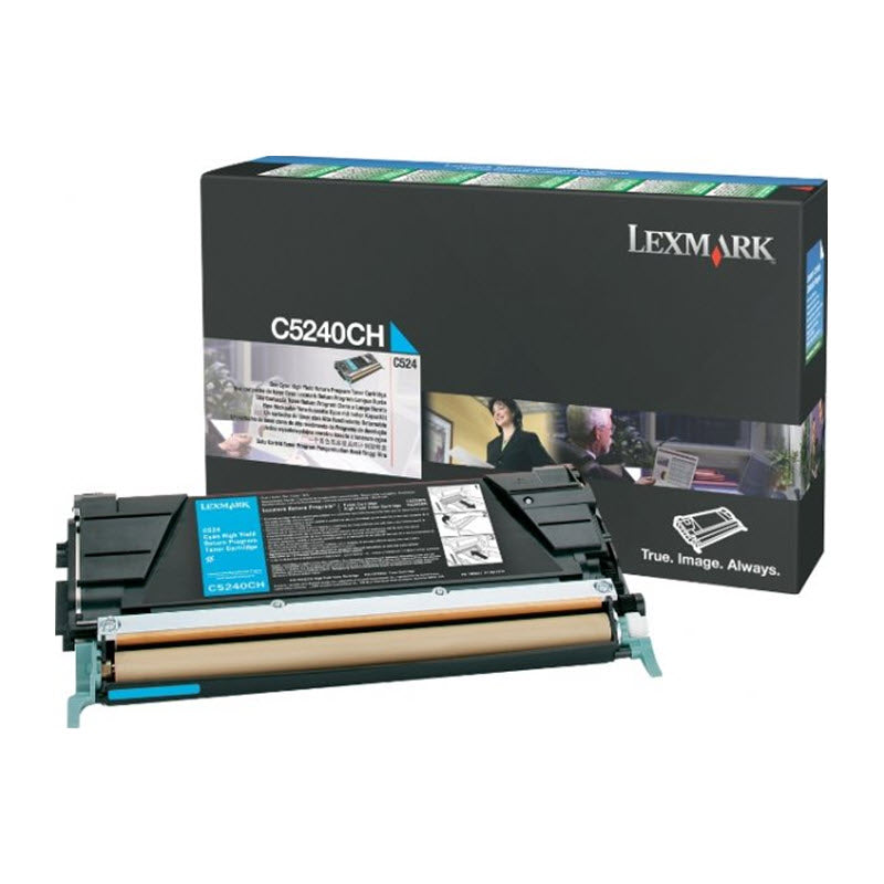 OEM Lexmark C5240CH High Yield Cyan Laser Toner Cartridge (5,000 Pages)