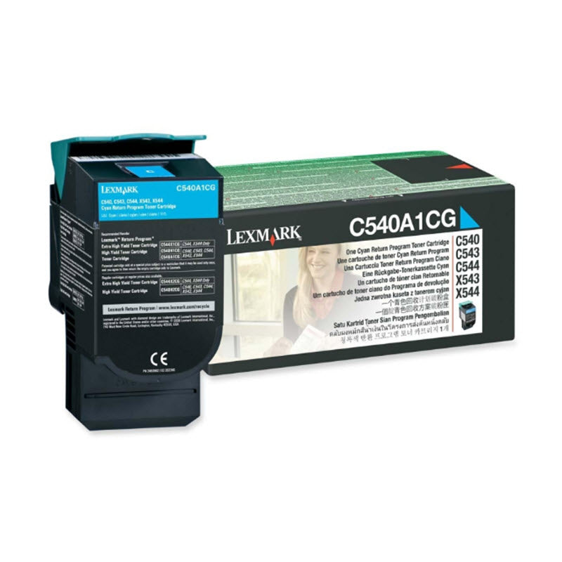 OEM Lexmark C540A1CG Cyan Laser Toner Cartridge (7,000 Pages)