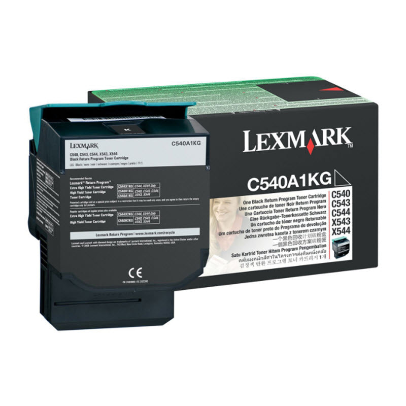 OEM Lexmark C540A1KG Black Laser Toner Cartridge (1,000 Pages)