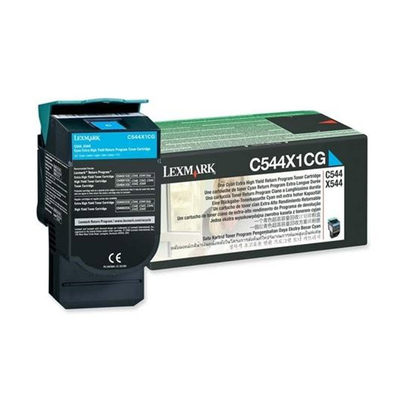 OEM Lexmark C544X1CG Cyan Laser Toner Cartridge (4,000 Pages)