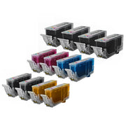 Compatible Canon PGI225 & CLI226 Multi Ink Cartridge Set of 12 (4 Pigment Black, 2 Dye Black, Cyan, Magenta, Yellow)