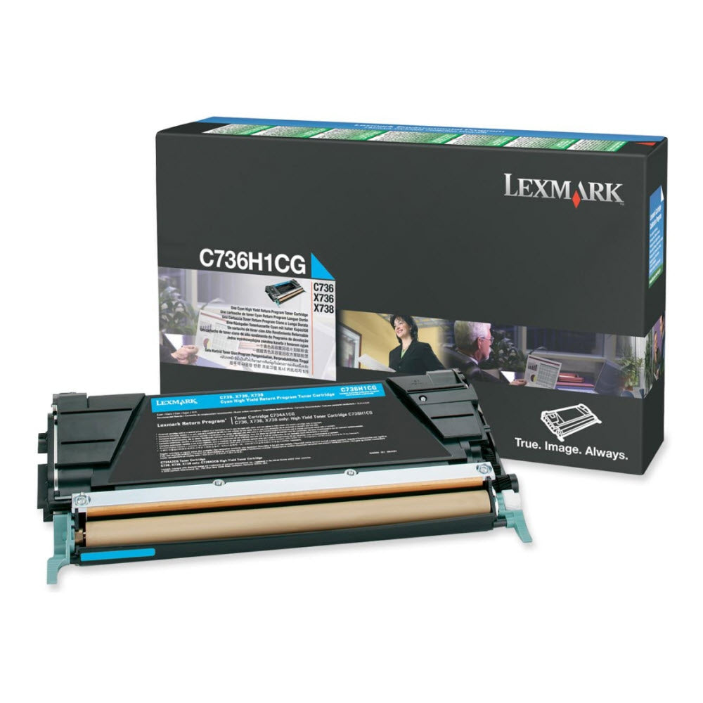 OEM Lexmark C736H1CG Cyan Laser Toner Cartridge (10,000 Pages)