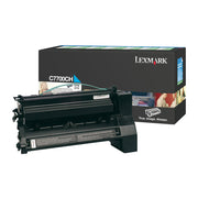 OEM Lexmark C7700CH High Yield Cyan Laser Toner Cartridge (10,000 Pages)