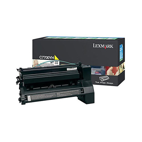 OEM Lexmark C7700YH Yellow High Yield Laser Toner Cartridge (10,000 Pages)