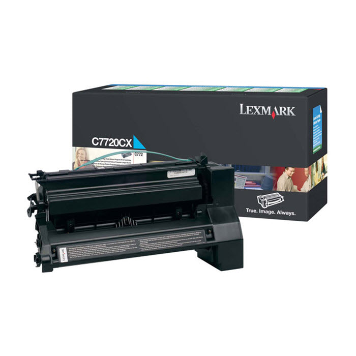 OEM Lexmark C7720CX Cyan Laser Toner Cartridge (15,000 Pages)