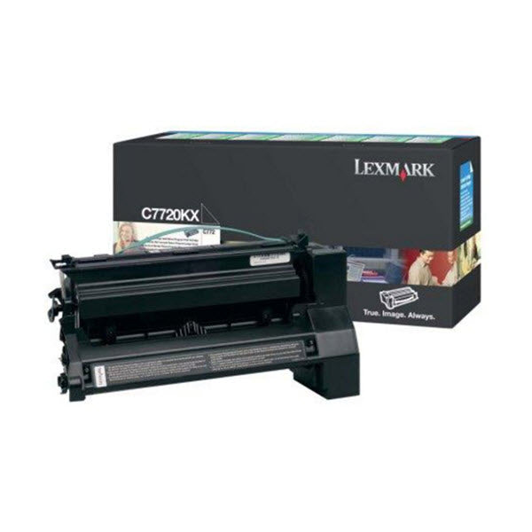 OEM Lexmark C7720KX Black Laser Toner Cartridge (15,000 Pages)
