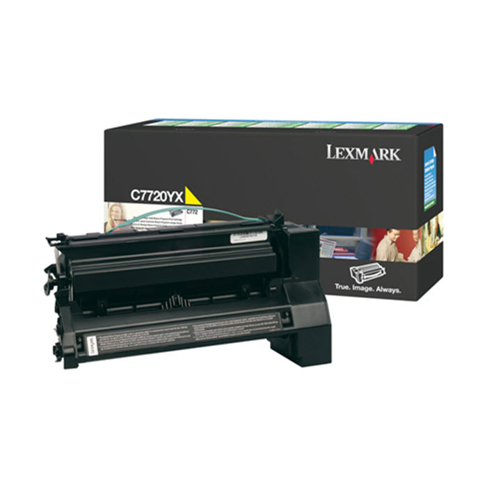 OEM Lexmark C7720YX Yellow Laser Toner Cartridge (15,000 Pages)