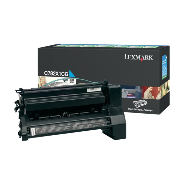 OEM Lexmark C782X1CG Cyan Laser Toner Cartridge (15,000 Pages)