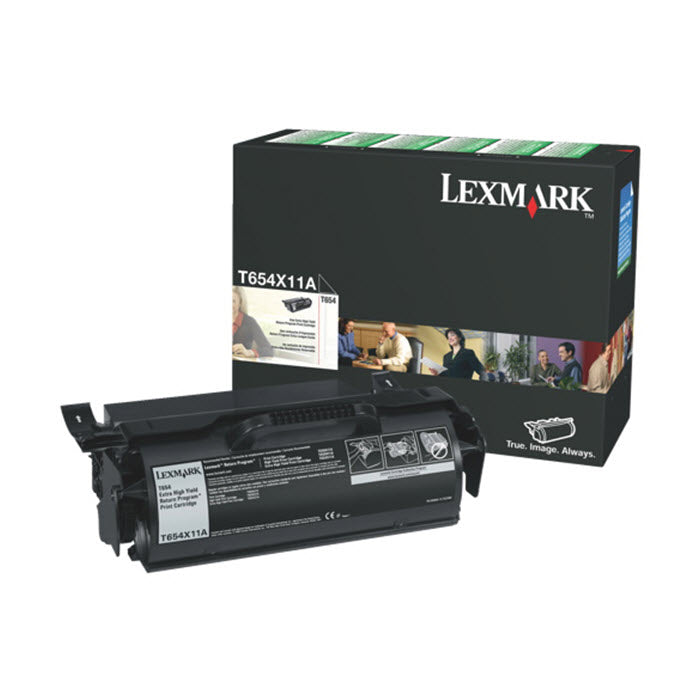 OEM Lexmark T654X11A Black Laser Toner Cartridge (36,000 Pages)